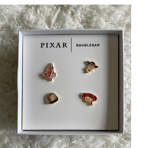 BaubleBar Disney Pixar Toy Story Buzz Woody BoPeep Jessie Earrings NEW 2 pairs - Picture 2 of 8
